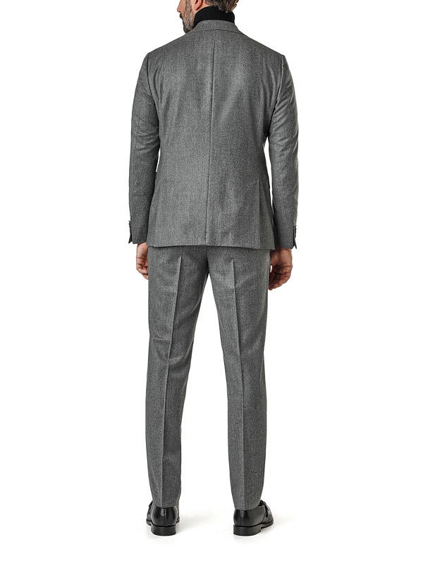 DRESSLER, Anzug Sean-Jim, Shaped Fit, Schurwoll-Flanell, grau meliert