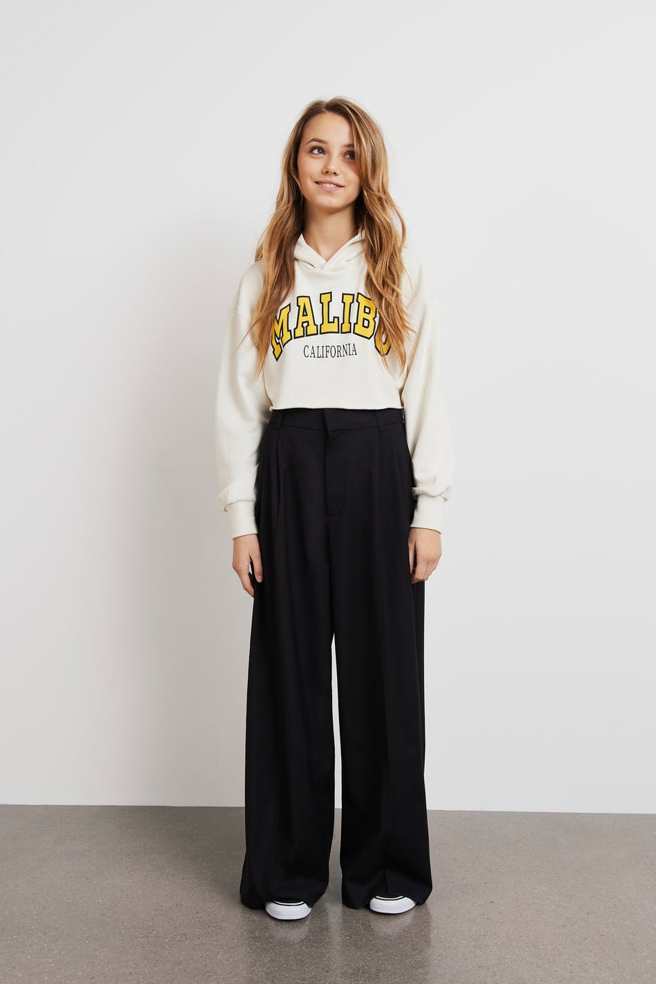 S pleated wide trousers