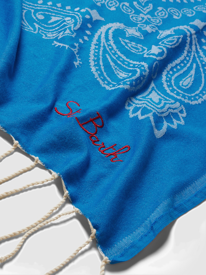 Strandtuch mit Paisley-Muster Modell 'FOUTAS' in hellblau