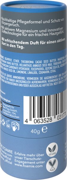 Foamie Refresh blue Deodorant Stick