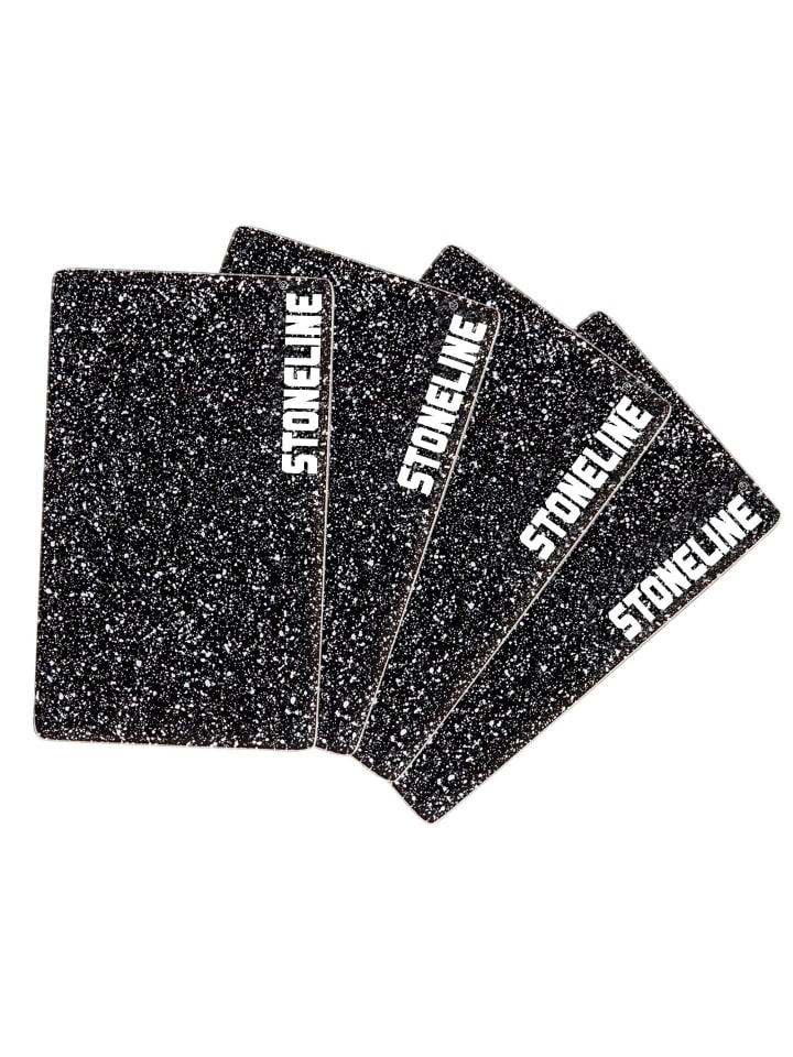 Stoneline Glas Schneidebrett 25x15 cm Set 4-teilig in Schwarz günstig kaufen 25 x 15 cm
