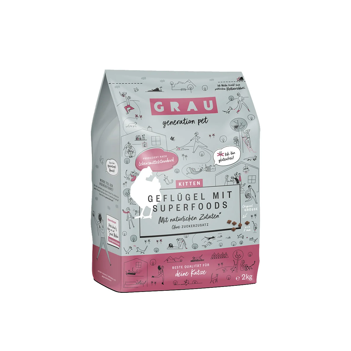 Grau Katze Kitten Geflügel mit Superfoods kaufen