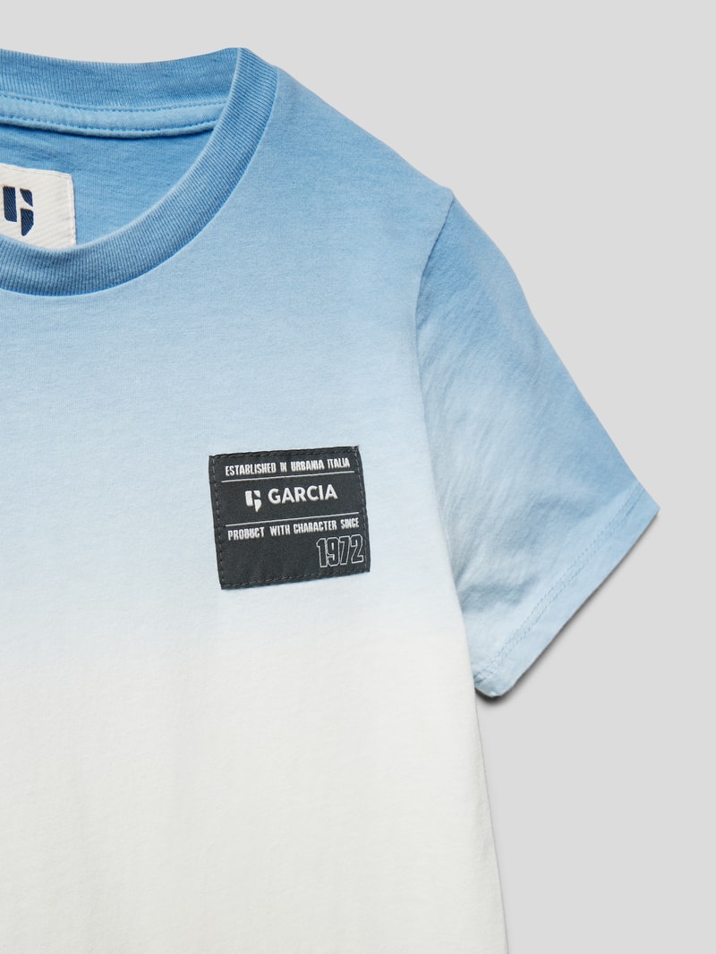 T-Shirt mit Farbverlauf in blau