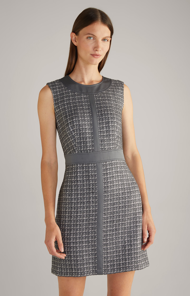 Tweed-Kleid in Grau