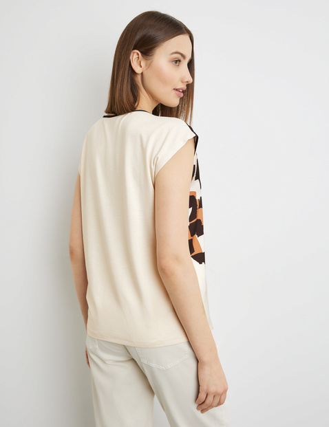 Shirt mit bedruckter Satin-Front