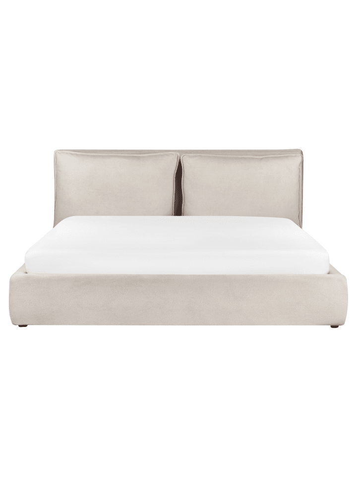 Beliani Doppelbett BAJONNA in Beige - (W) 204 x (H) 102 x (L) 235 cm günstig kaufen onesize