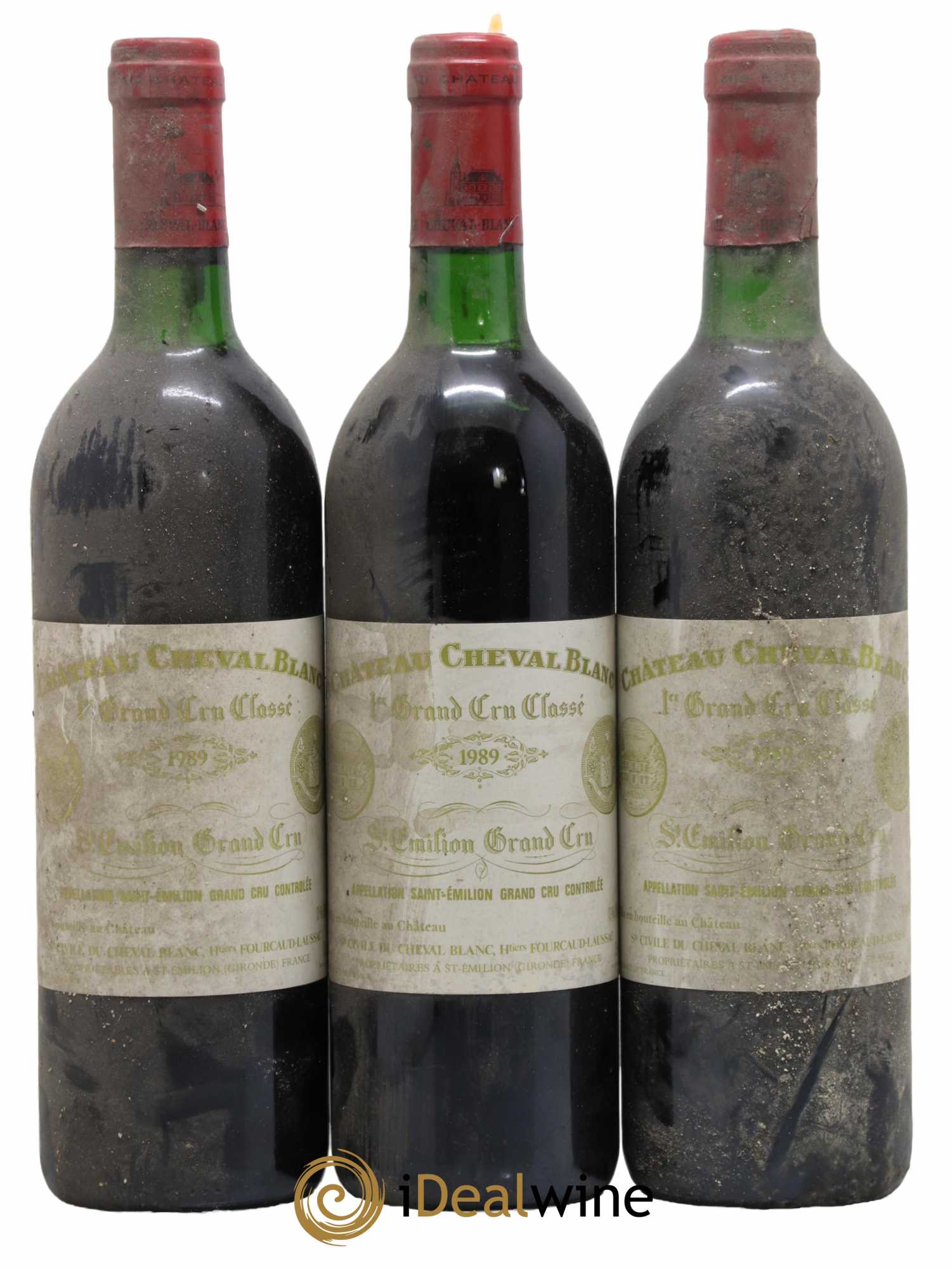 Château Cheval Blanc 1er Grand Cru Classé A  1989 - Lot de 3 Bouteilles