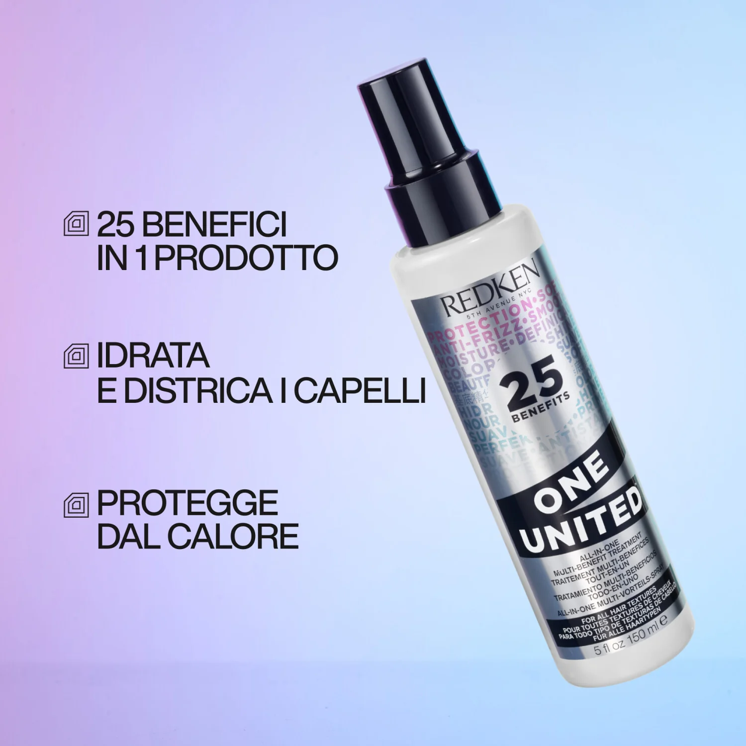 Frizz Dismiss Cofanetto Natale Shampoo, Conditioner & One United per capelli crespi - Cofanetti per Capelli, Shampoo Anticrespo, Balsamo Disciplinante/Anticrespo Capelli