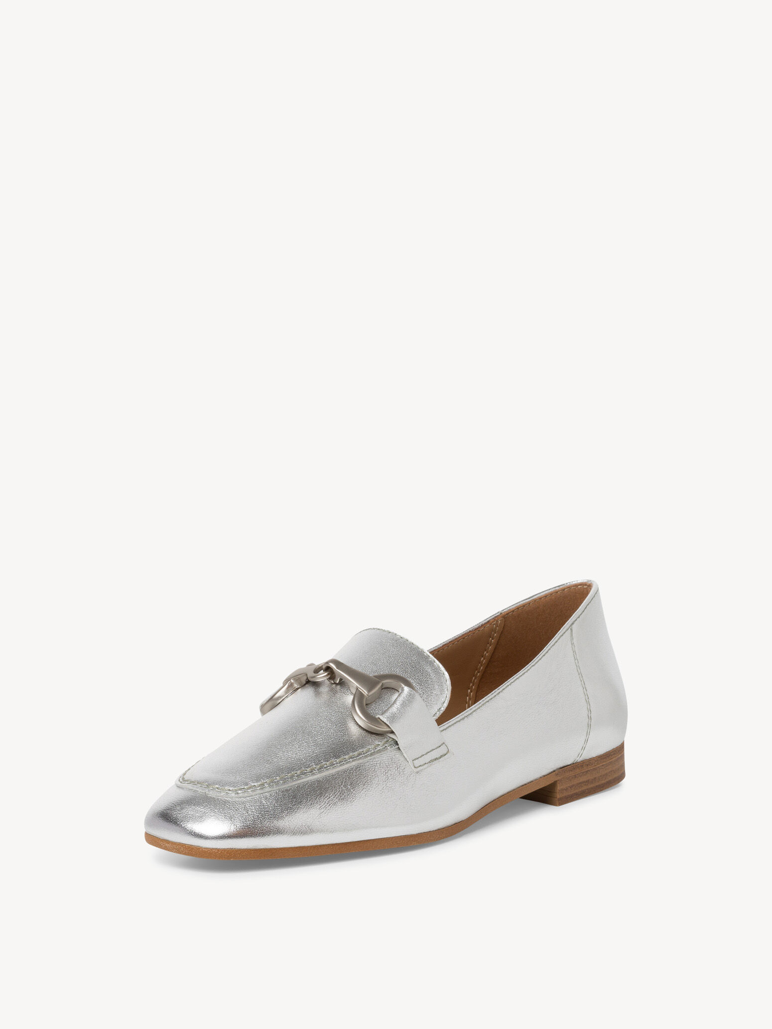 Slipper en cuir - métallique