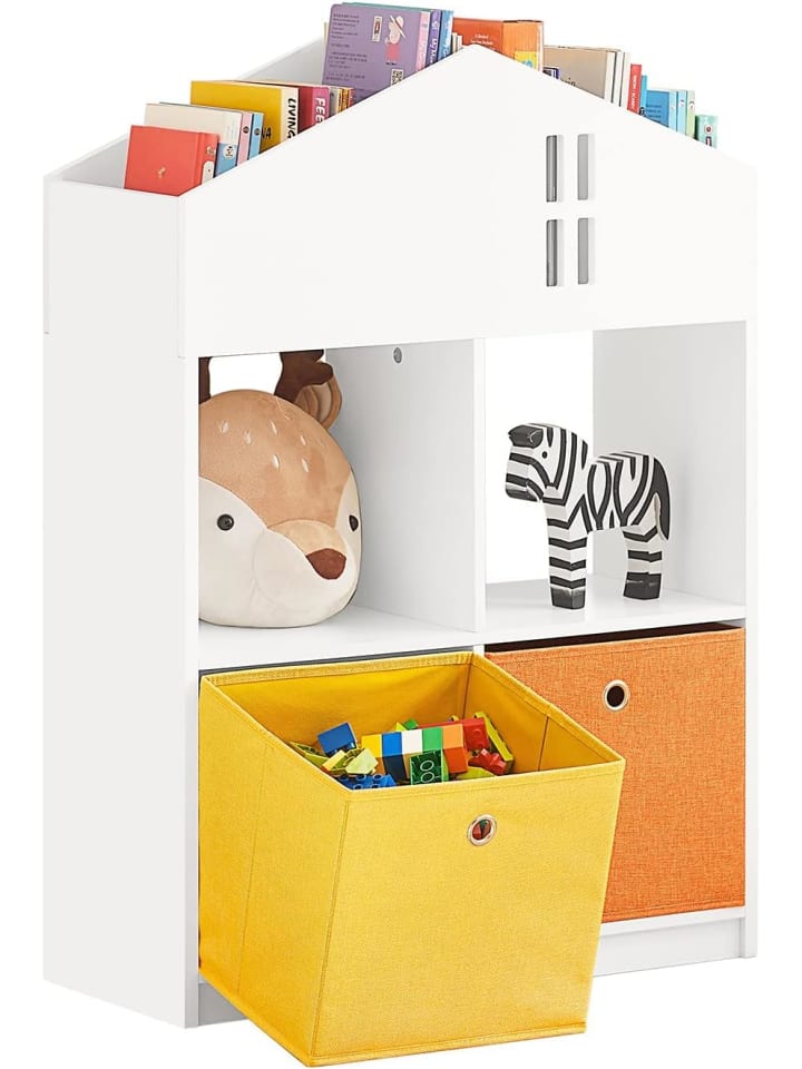 SoBuy Bücherregal in Weiß - (B)65 x (H)91 x (T)27cm günstig kaufen onesize