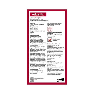 Advantix® 250 Spot-on für Hunde, von 10 bis 25 kg