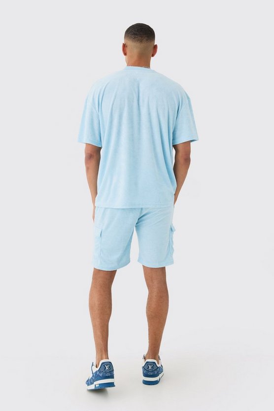 Oversize Frottee T-Shirt & Cargo-Shorts
