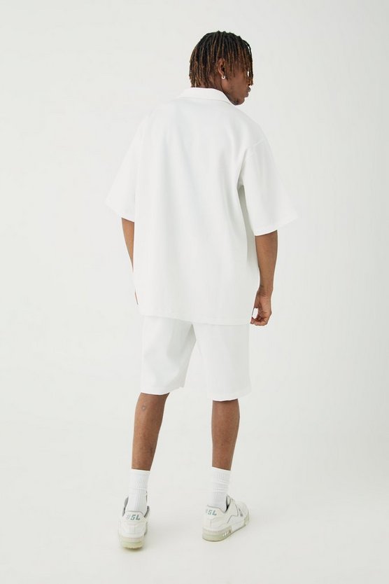 Tall kurzärmliges Oversize Hemd