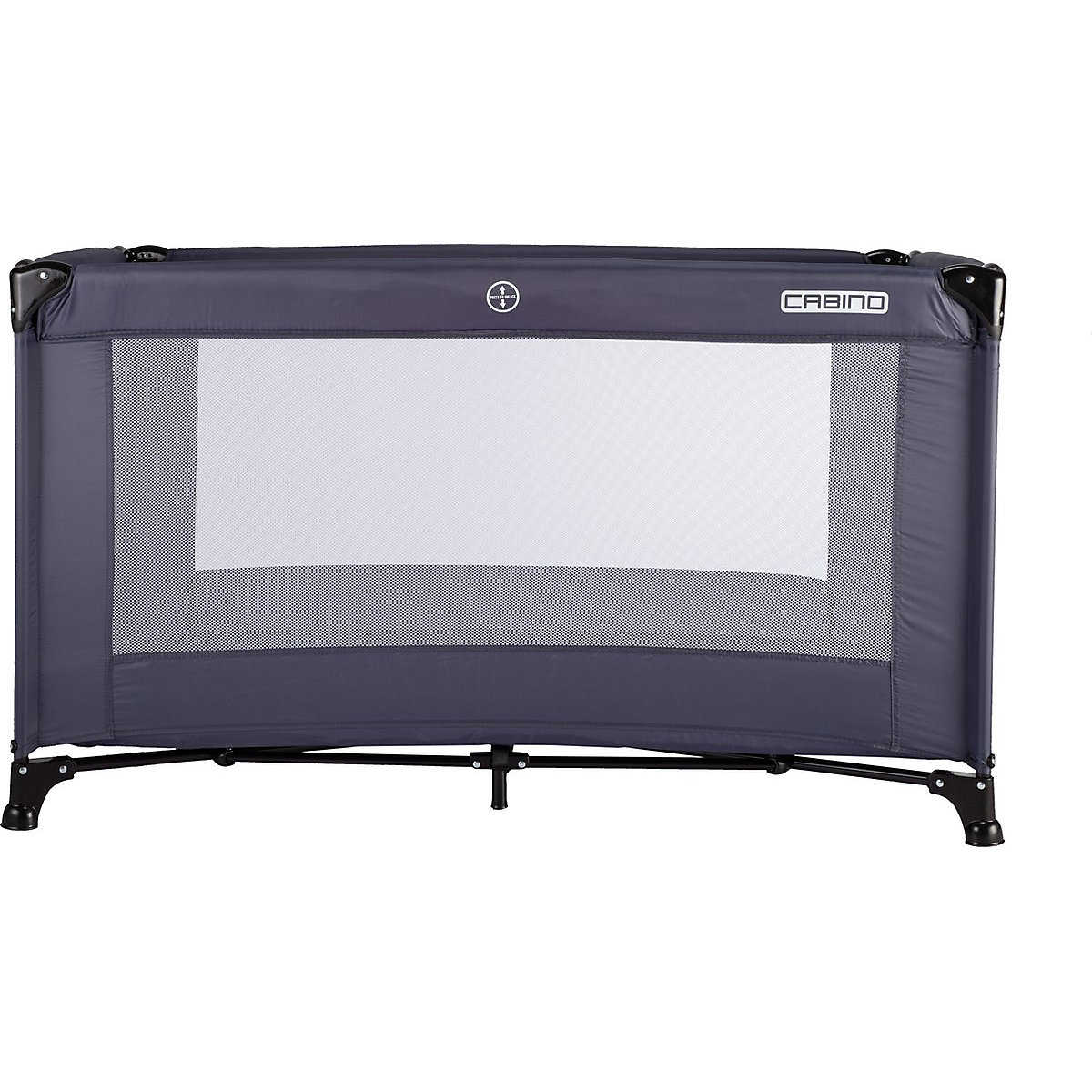 Babybett Campingbett Reisebett  Campingbett / Reisebett Set inklusive bequemer Matratze 60x120cm Grau
