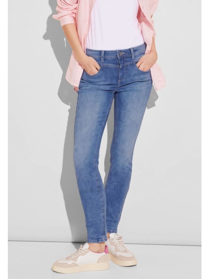 Street One Jeans in light blue random wash günstig kaufen