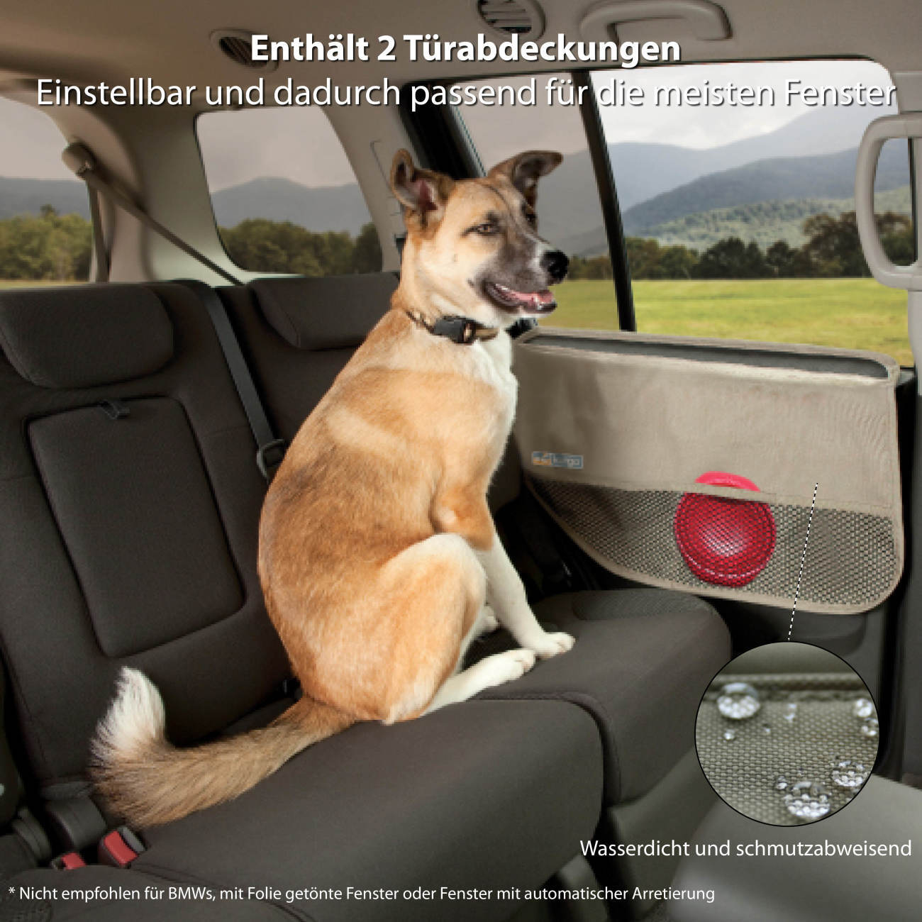 Kurgo Autozubehör Kurgo Autotürschoner für Hunde grau