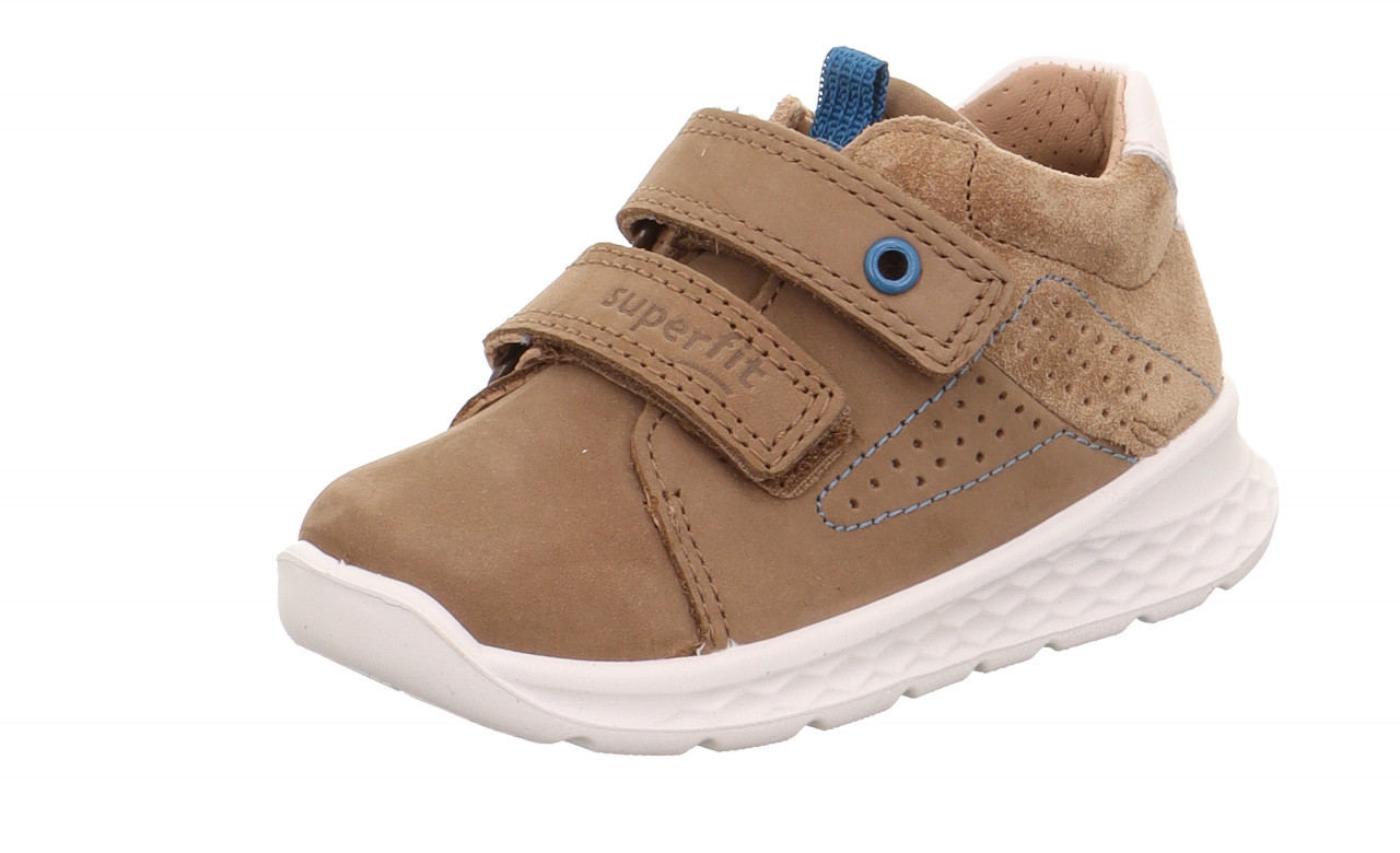 BREEZE - Braun/Blau Sneaker low mit Klettverschluss