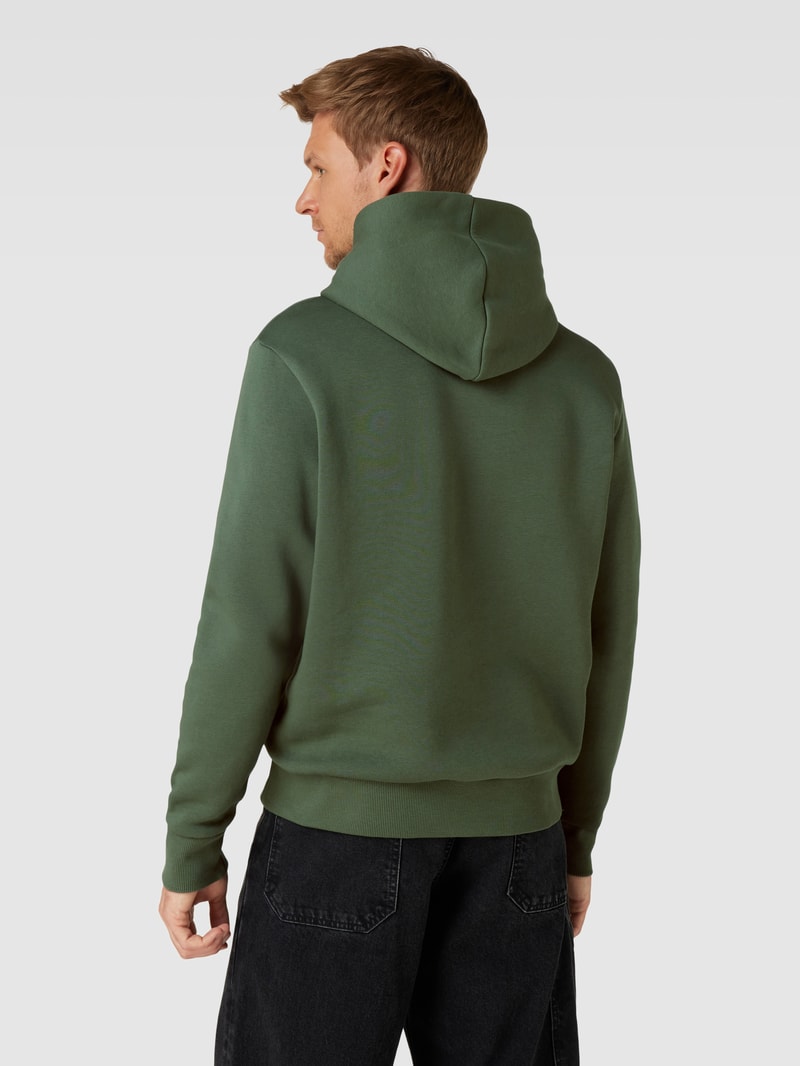Hoodie mit Logo-Print in olivgrün