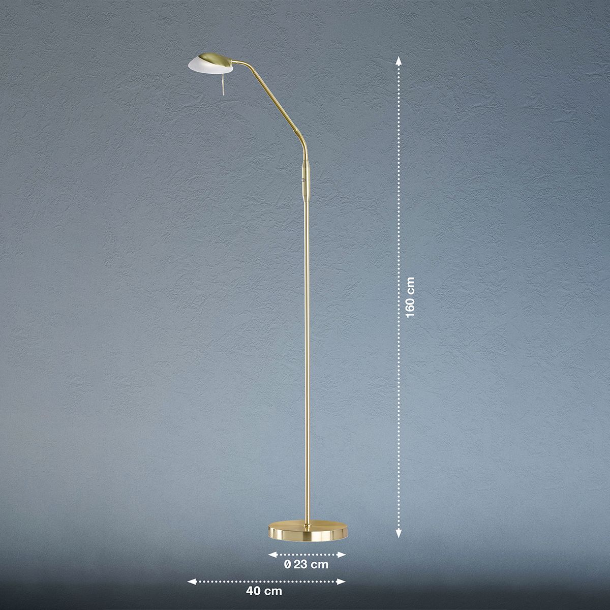 Fischer & Honsel 1-flg LED Stehleuchte Pool-TW messingfarben