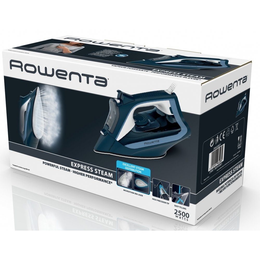 Rowenta Dampfbügeleisen DW4308 Express Steam - Dampfbügeleisen - blau, 2500 W