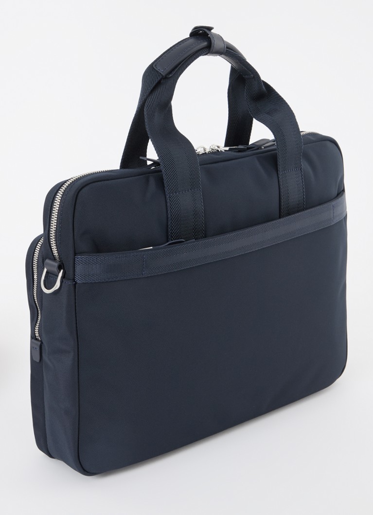 Borsa da lavoro HUGO BOSS Highway con scomparto per laptop da 16 pollici e dettagli in pelle.