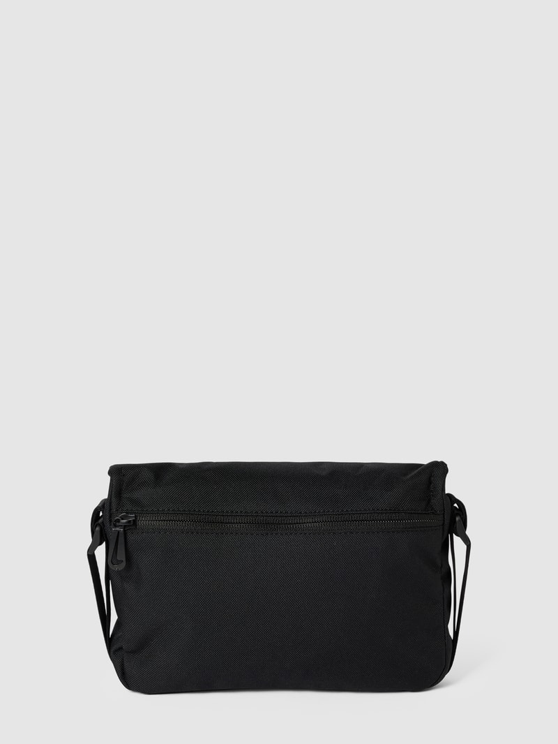 Umhängetasche mit Label-Print in schwarz
