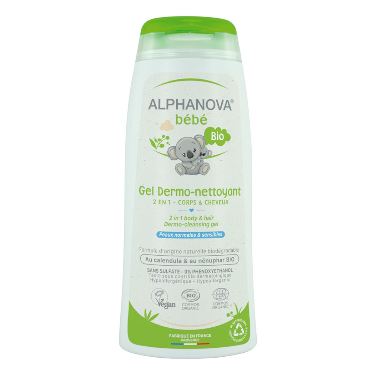 Alphanova Bébé Gel Dermo-Nettoyant Bio - Cheveux & Corps