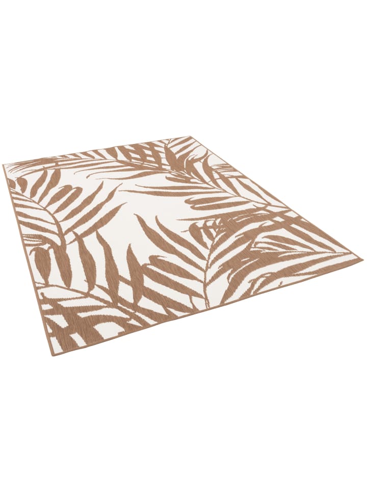 Pergamon In- und Outdoor Teppich Beidseitig Cape Cod  Blätter in Beige Creme günstig kaufen