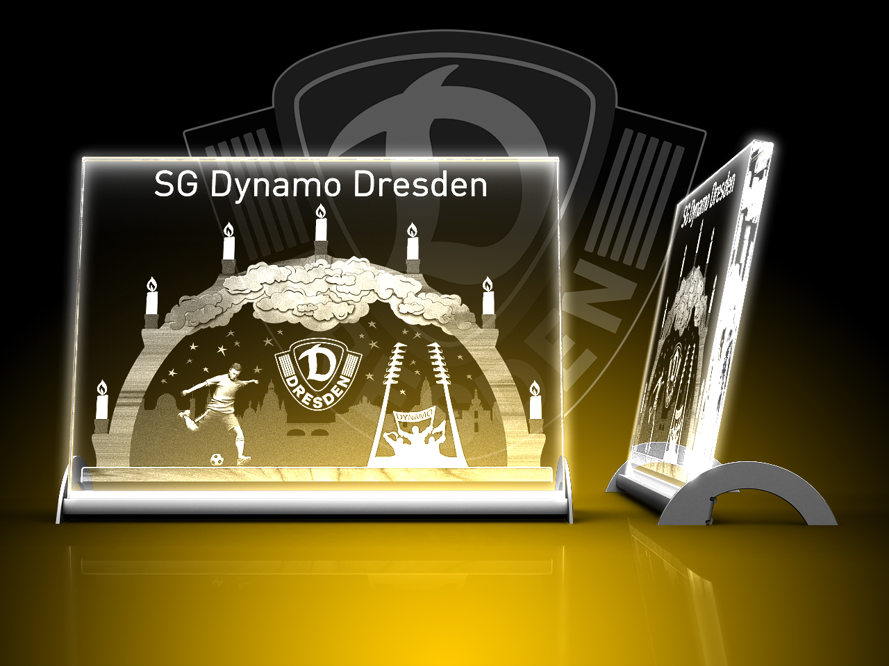 Glas-Schwibbogen LED
