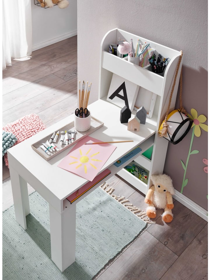 KADIMA DESIGN Kinderschreibtisch | Weiß, 90x50x110cm, Mit Regal günstig kaufen onesize