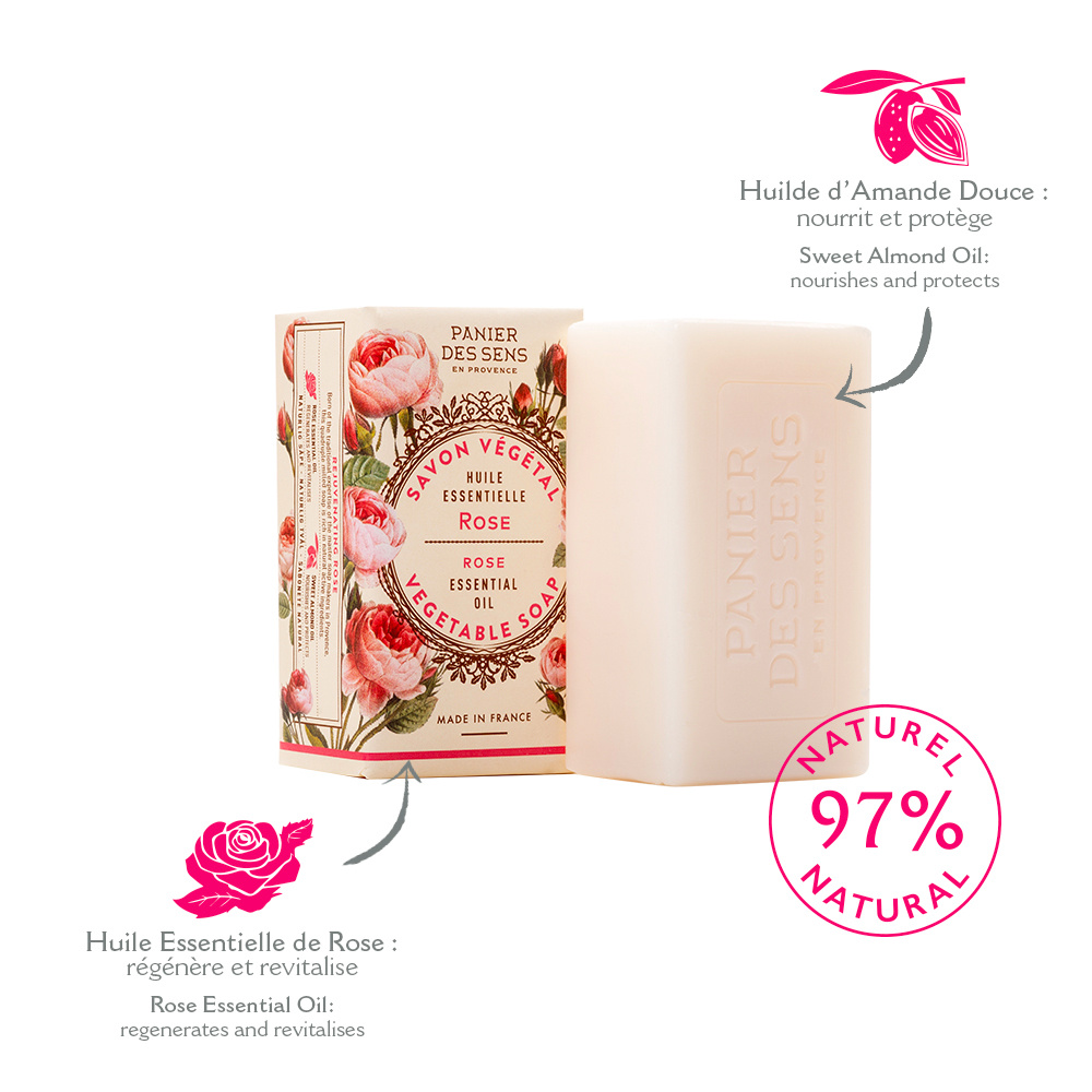 Panier des Sens Rose Régénérante Savon Extra Doux