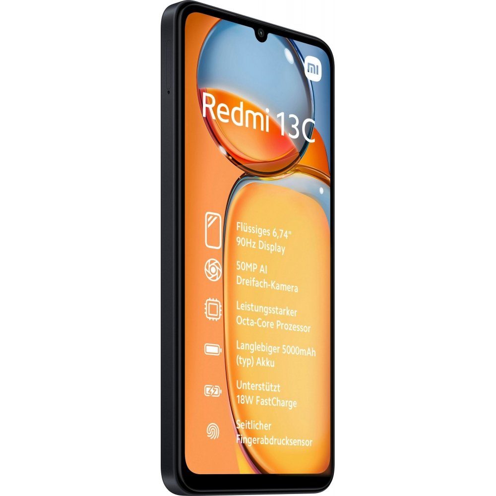 Xiaomi Redmi 13C 128 GB / 6 GB - Smartphone - midnight black Smartphone (6,7 Zoll, 128 GB Speicherplatz)