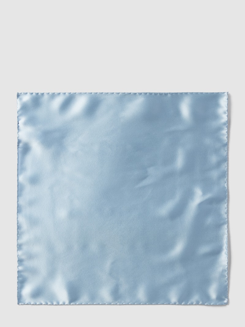 Einstecktuch aus reiner Seide in bleu