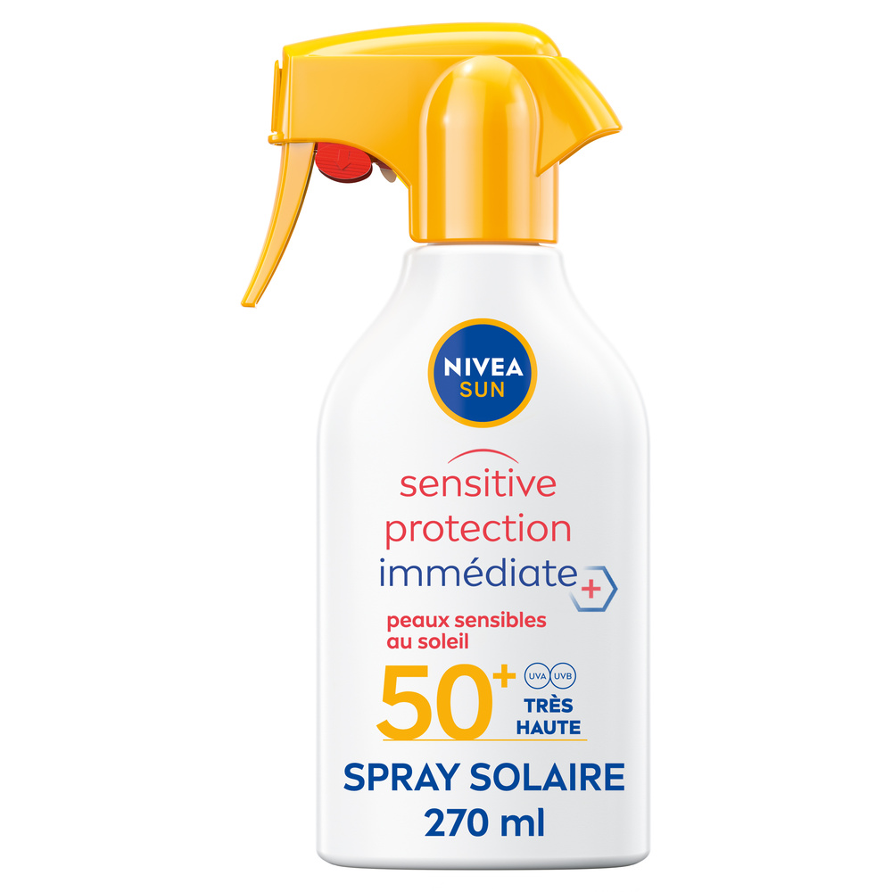 nivea Spray Pistolet FPS 50+ Peaux Sensibles au soleil 270ml Protection solaire peaux sensibles