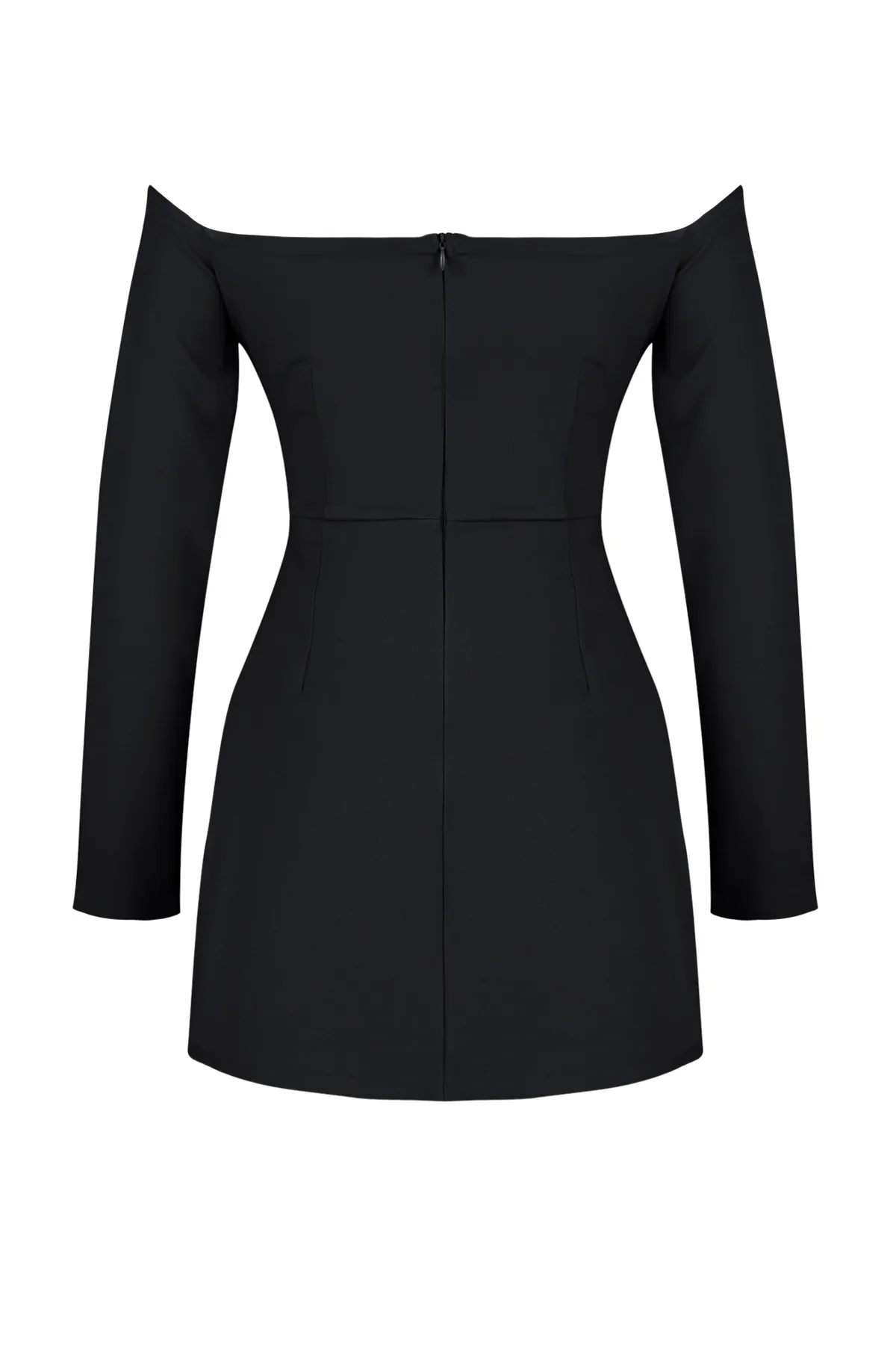 Trendyol Collection  Schwarzer offener Taillen-/Skaterrock, asymmetrisches, gewebtes, elegantes Abendkleid TPRAW24EL00001