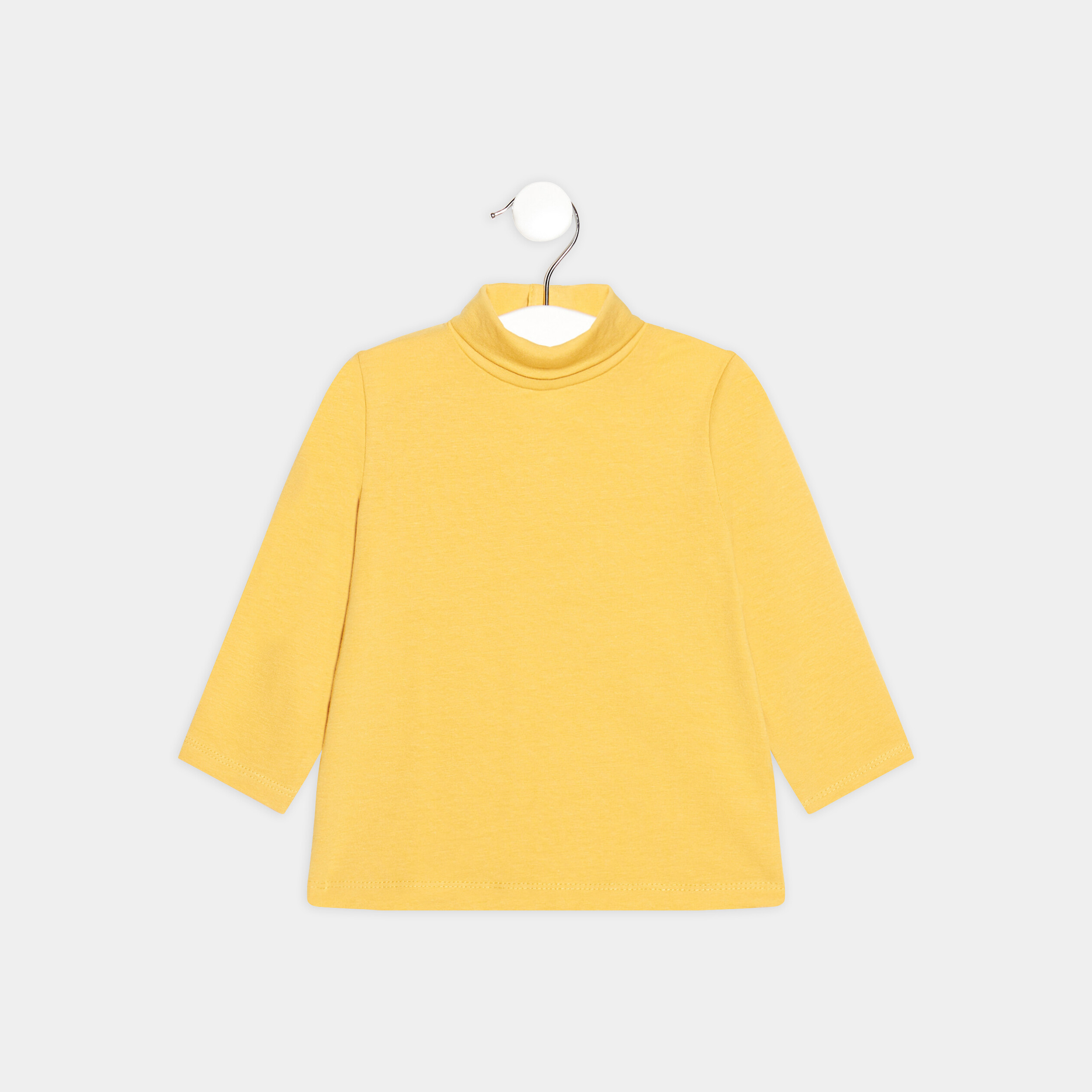 T-shirt manches longues jaune bébé garçon | La Halle