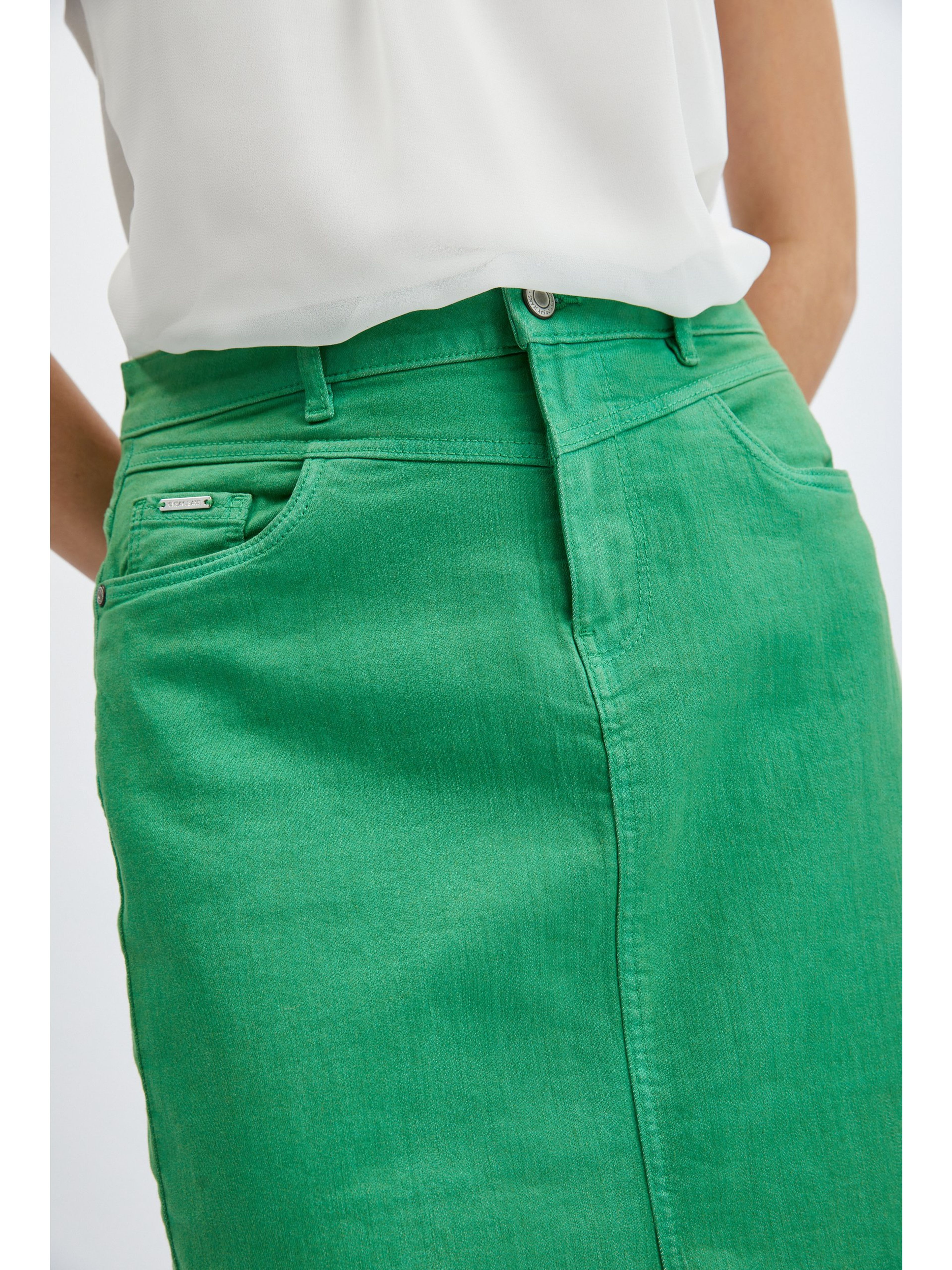 Grüner Damen-Jeansrock ORSAY