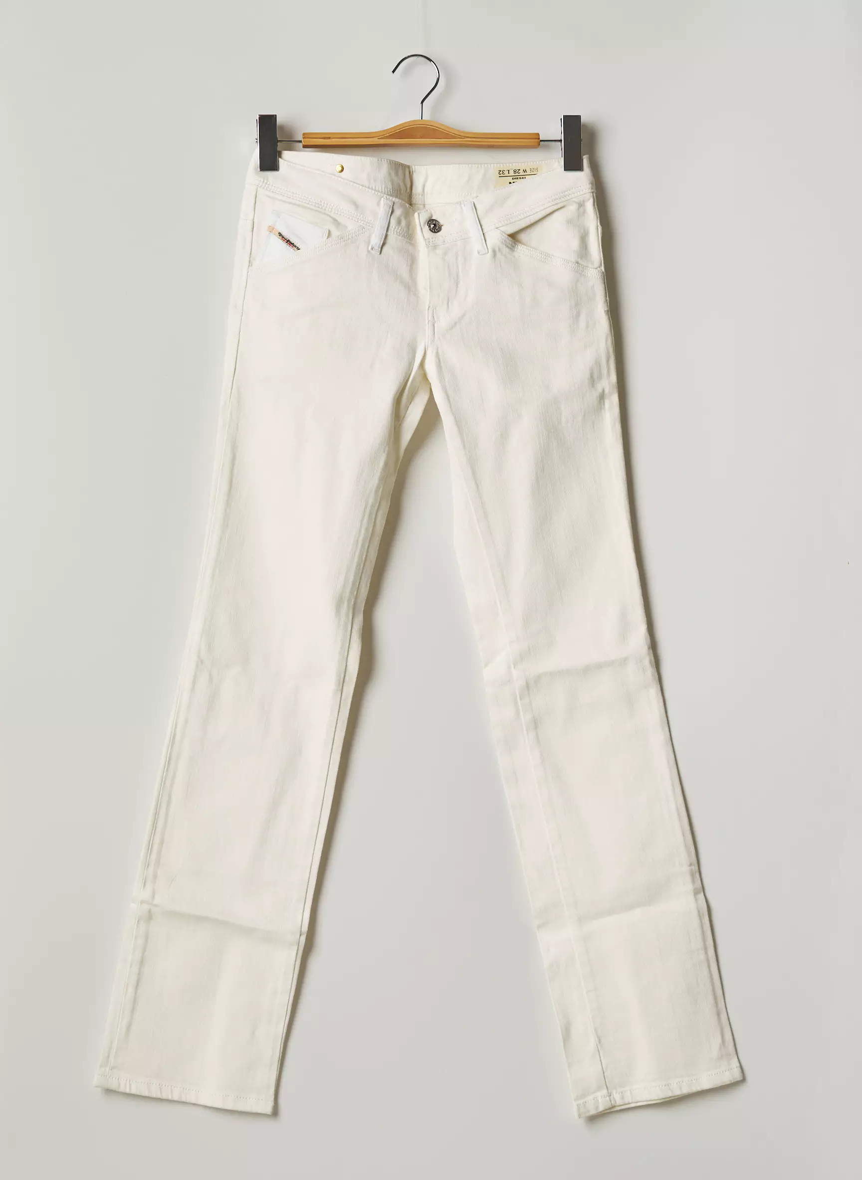 Diesel Pantalons Droits Femme couleur beige