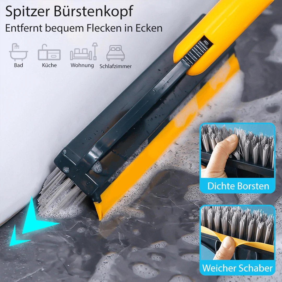 MAVURA Wischmopp SCHRUBBEX 2in1 Bodenschrubberbürste Bodenbürste Bodenwischer Abzieher Fugenbürste Fugenreiniger Bodenabzieher Boden Bürste Schrubber