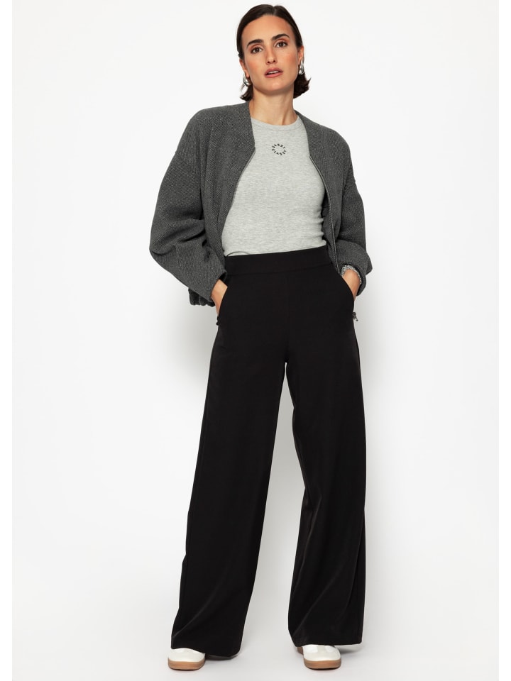 SASSYCLASSY Stoffhose Highwaist in Schwarz günstig kaufen