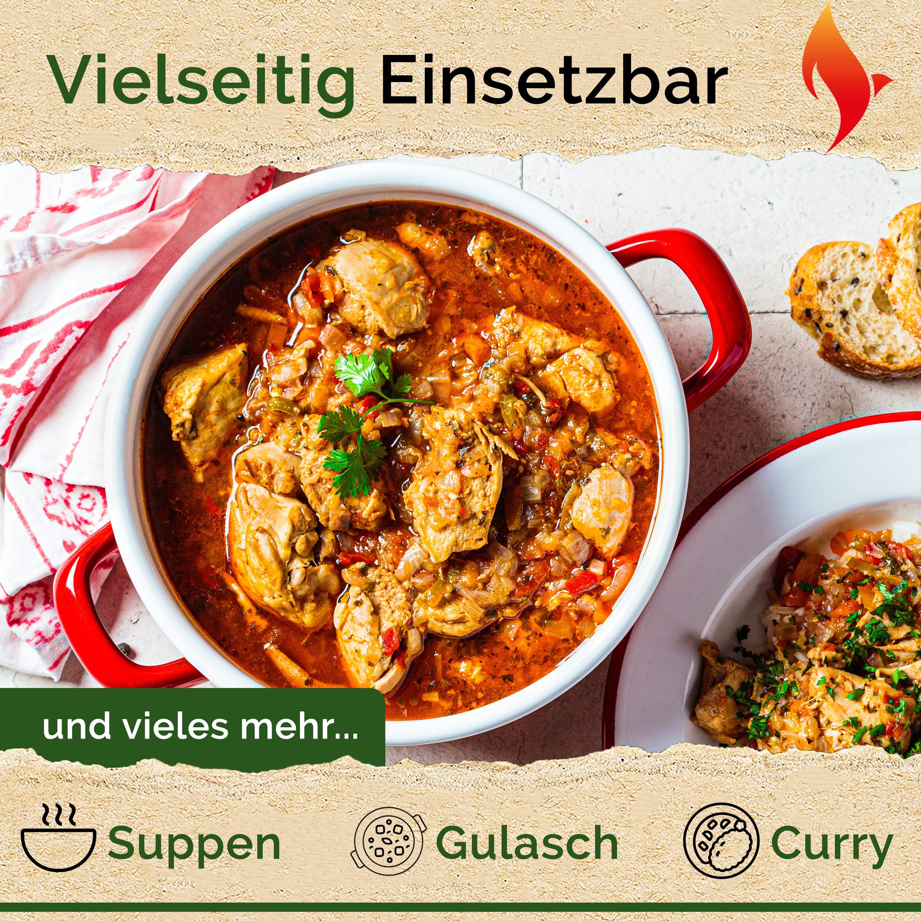 Funkenflug Bräter Gusseisen Topf Brot backen 4,7 Liter [Induktionsgeeignet], Emaille, Gusseisentopf, Brotbacktopf (für einzigartigen Brotgenuss - auch als Schmortopf einsetzbar - Gusseisen Emaille Topf - Bräter gusseisen, inkl. Rezeptbuch), Induktion