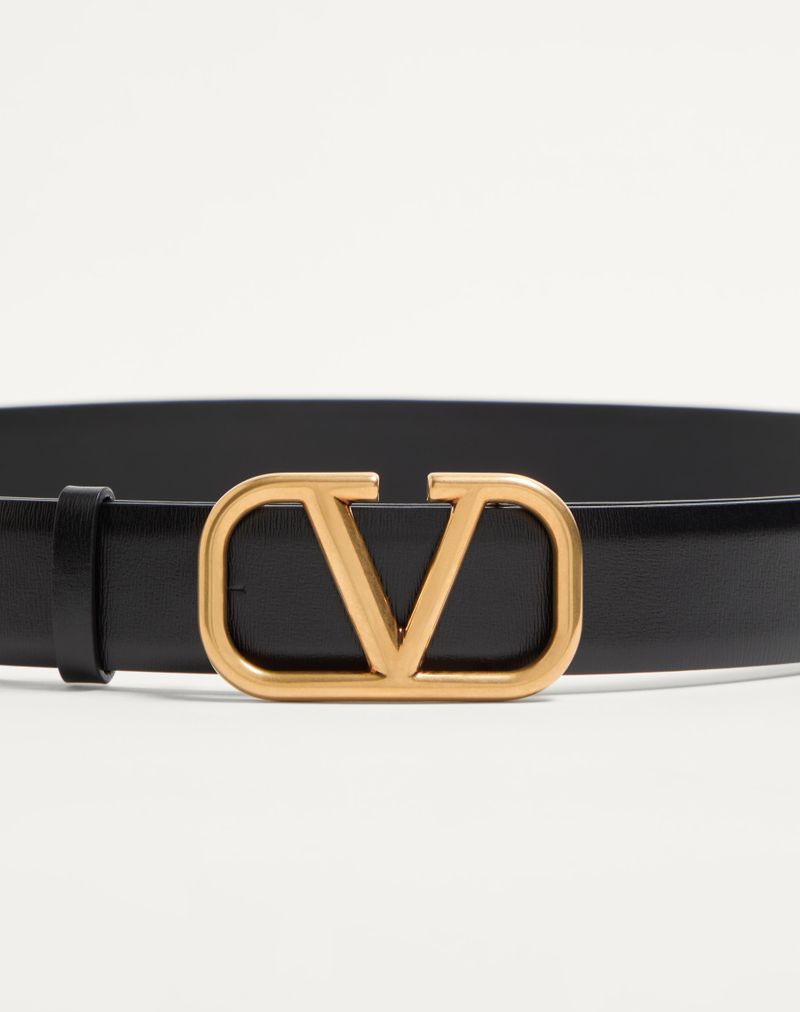 Cinto exclusivo VLogo em couro de bezerro 30 mm