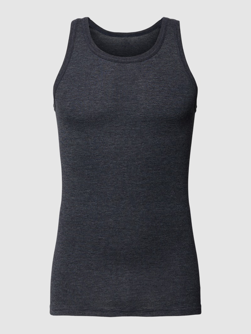 Tanktop mit Streifenmuster in marineblau