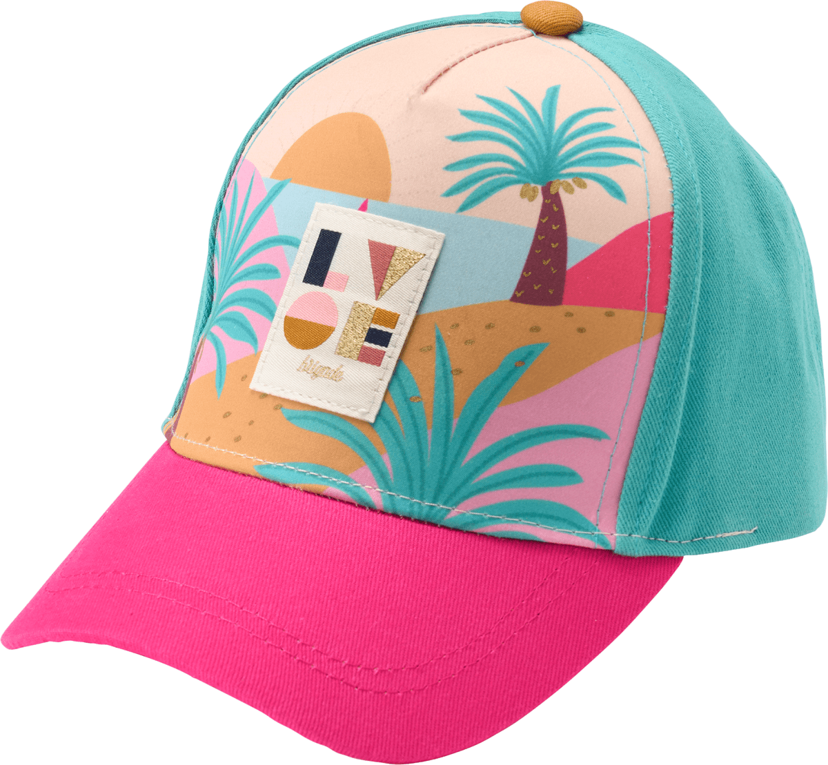 Basecap mit Strand-Motiv, pink, Gr. 54/55, 1 St