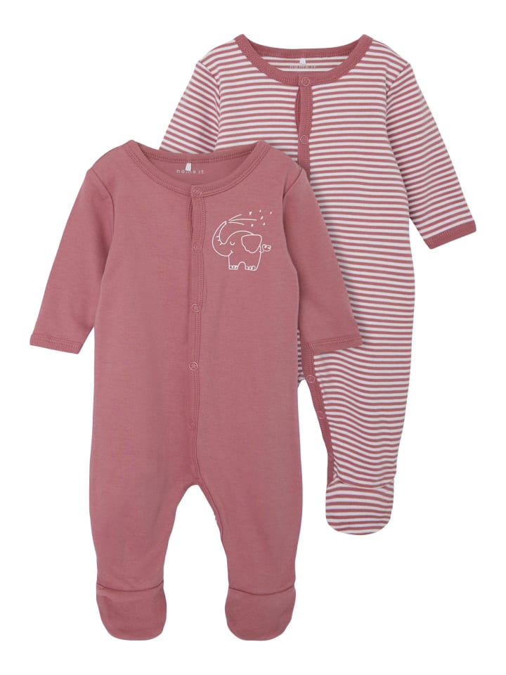 name it 2er Pack Schlafanzug Kleiner Elefant in Rosa günstig kaufen