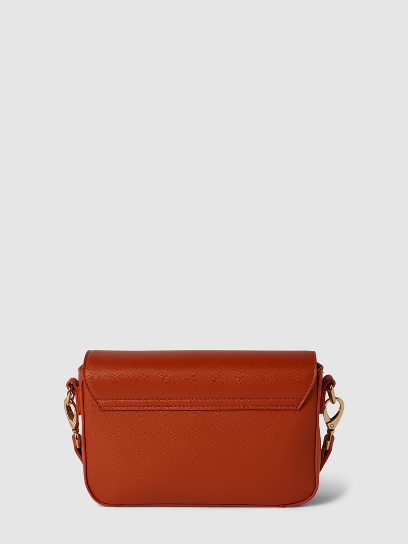 Handtasche mit Label-Detail Modell 'ZERO' in dunkel orange