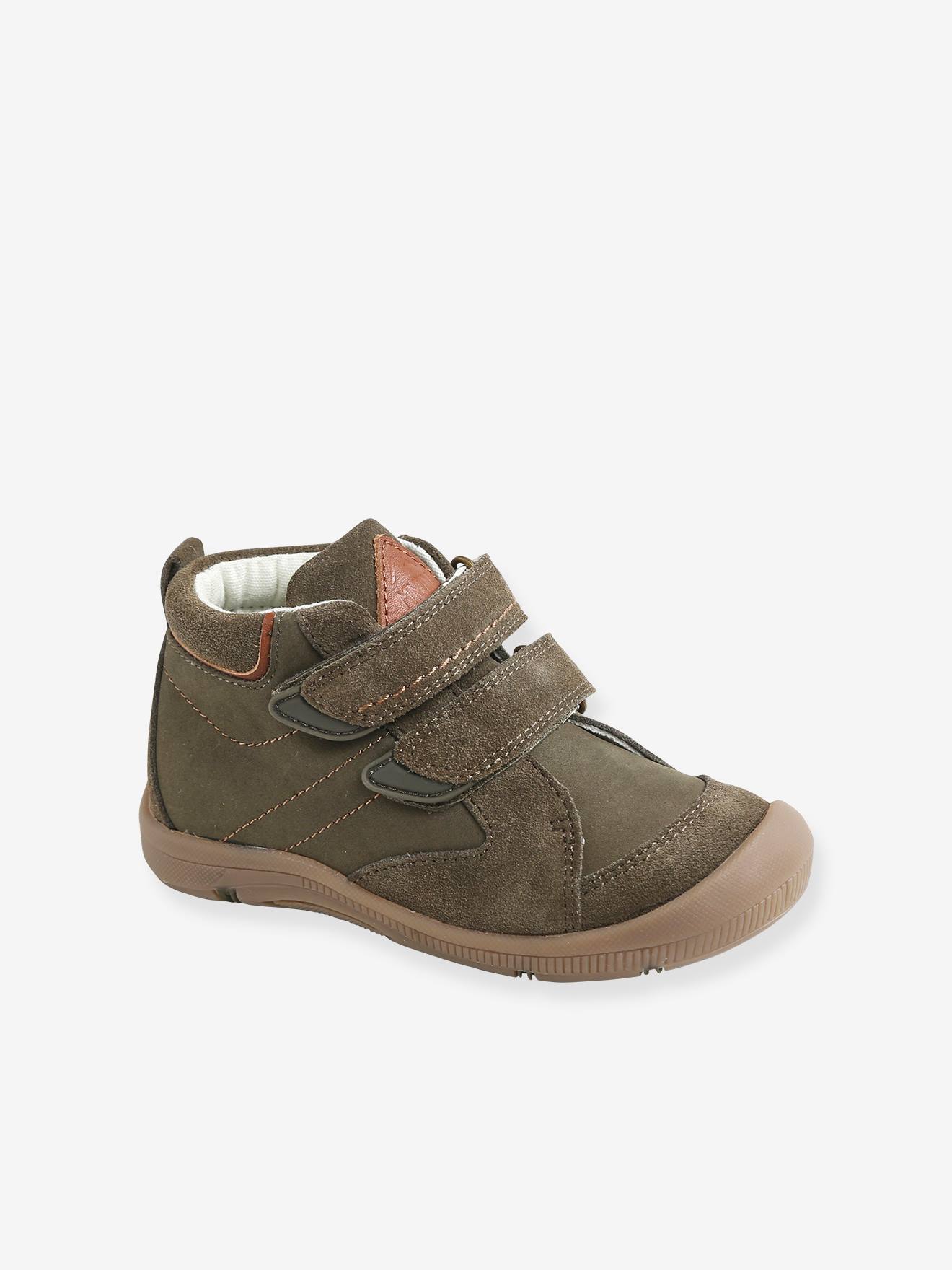 Bottines scratchées garçon collection maternelle kaki