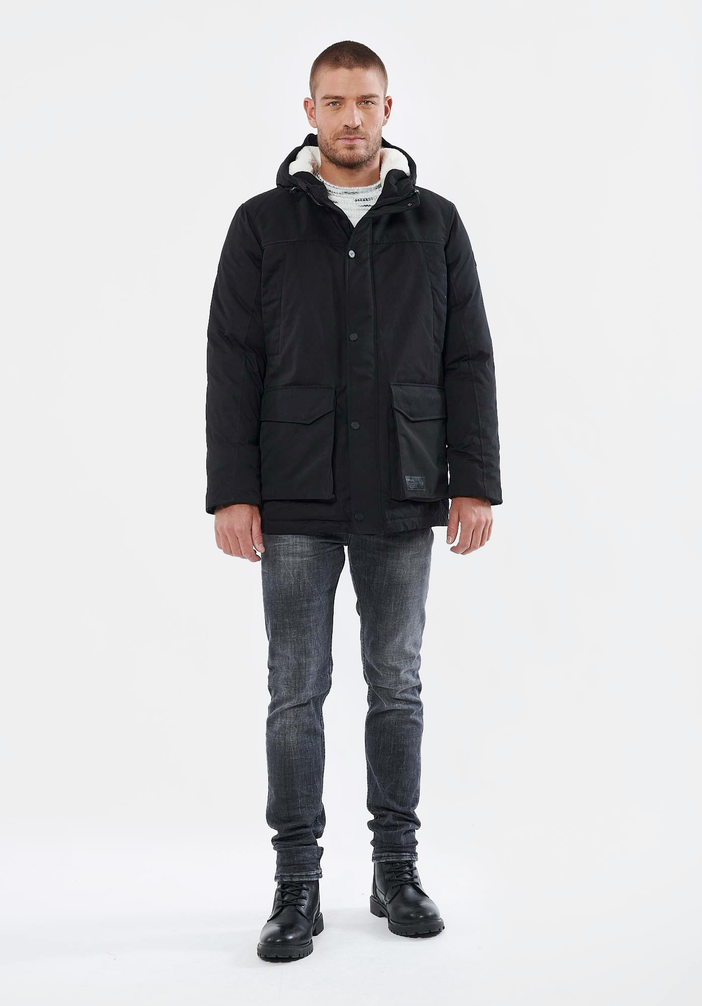 VAKO   Parka noir homme