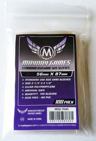 Standard USA Game Size Sleeves (100) 56 x 87mm (lila) - 7040