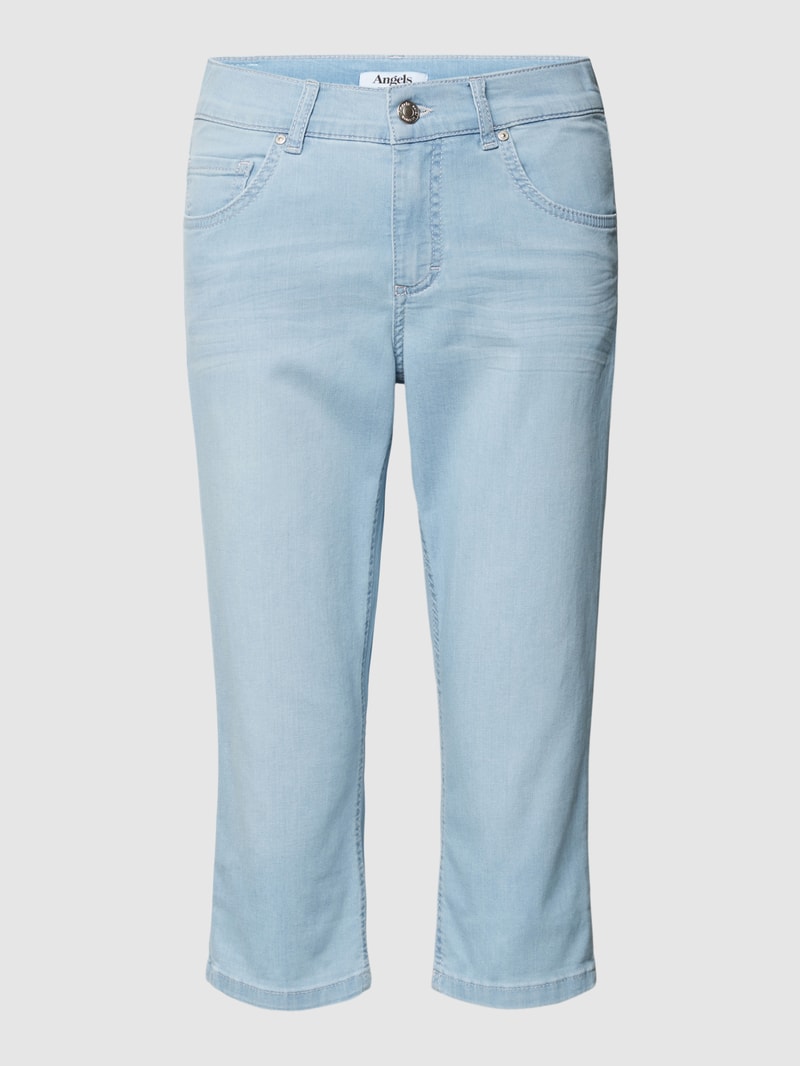 Caprijeans im 5-Pocket-Design in hellblau